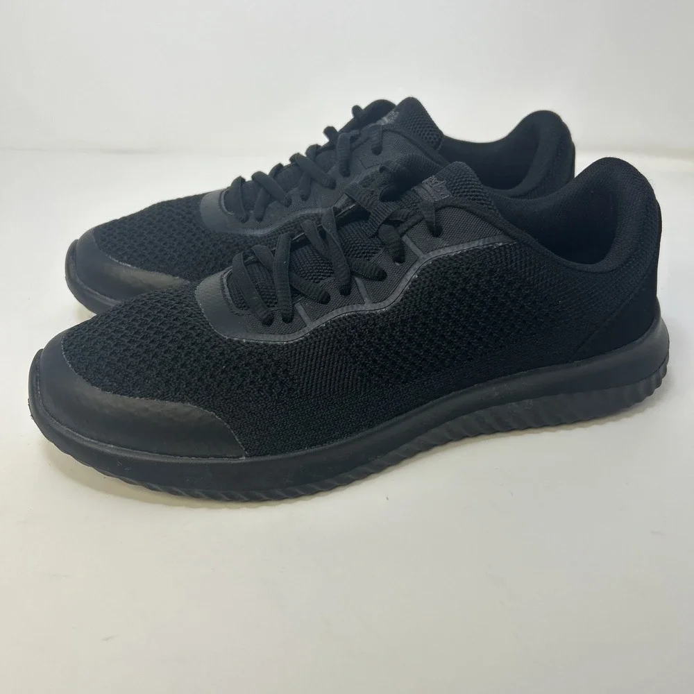 TredSafe 'Callie' Women's Slip Resistant Shoes Size 9.5 Black Lace Up‎ Knitted